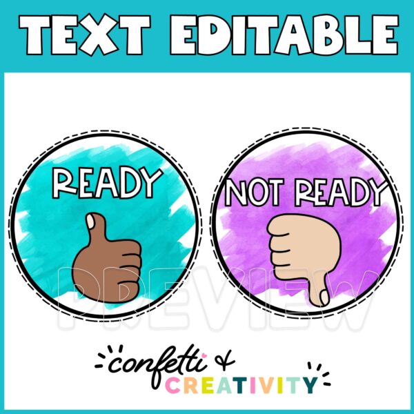 Watercolor Classroom Hand Signals 2 Shows two examples of classroom newsletters