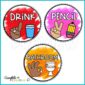 Shows three examples of classroom newsletters with clipart like a cup for drink and a pencil next to the hand signal clipart