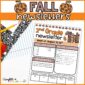 Shows an example Fall newsletter on a stock photo of a table