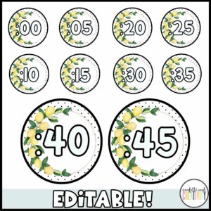 Lemon Clock Labels | Confetti & Creativity