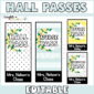 Shows 4 different options of hall passes
