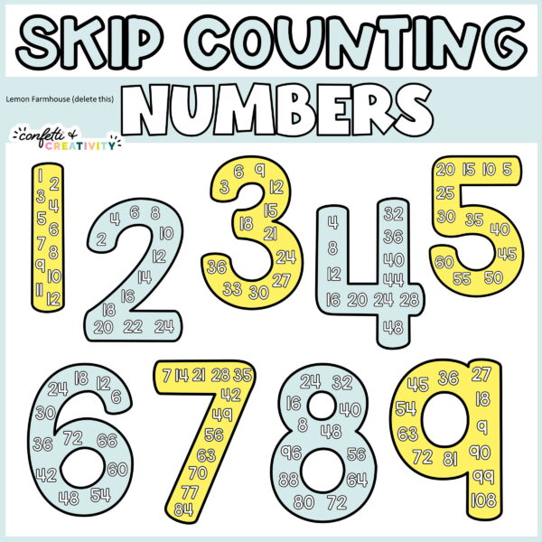 Lemon Farmhouse Skip Counting Preview 1