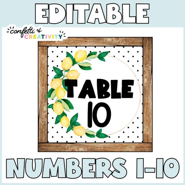 Lemon Farmhouse Table Number Preview 2 Lemon Farmhouse Table Number Preview 2