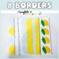 Shows all of the borders with the text "8 borders" at the top of the image