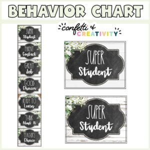 Modern Farmhouse Behavior Chart