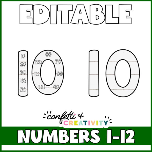 Modern Farmhouse Skip Counting Preview 2 Shows the number 10s with and without the multiples on them