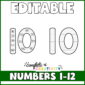 Shows the number 10s with and without the multiples on them