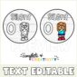 Shows black and white and color clipart options for the voice level chart