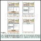 Shows the four newsletter template options