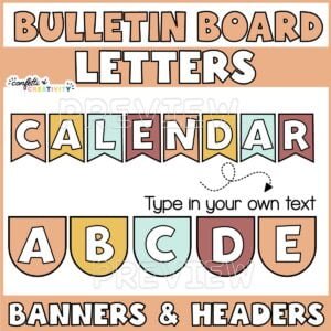 Modern Neutral Bulletin Board Letters | Editable Headers