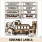 Shows the entire 12 drawer cart labels put together