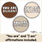 Shows affirmation examples like "You are Playful" and others