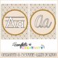 Shows the alphabet posters that includes lined fonts and cursive fonts