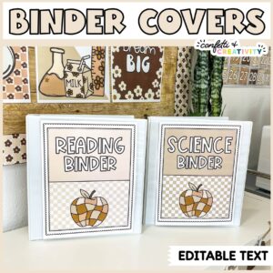 Shows an example of binder covers