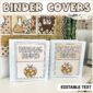 Shows an example of binder covers