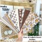 Shows fanned out neutral printable bulletin board borders