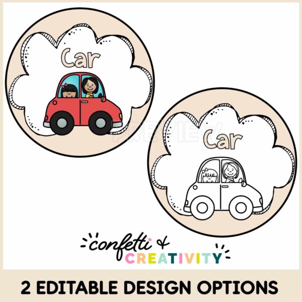 Neutral How We Get Home - Black and White Clipart Shows options with color and black and white clipart