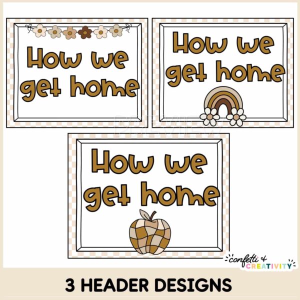 Neutral How We Get Home - Various Designs Shows multiple header options