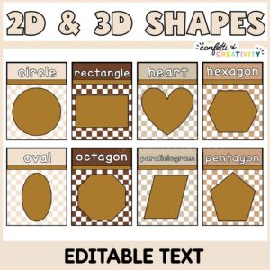 Shows multiple shape poster examples with the checkered background on the background