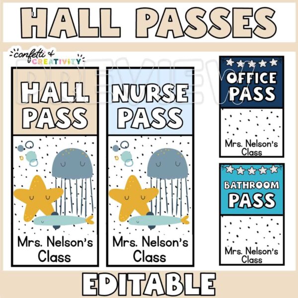 Shows what the Hall passes look like up close