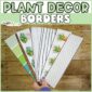 Shows multiple printable borders fanned out with the bulletin board in the background