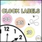 Shows 3 clock labels on an example of a clock