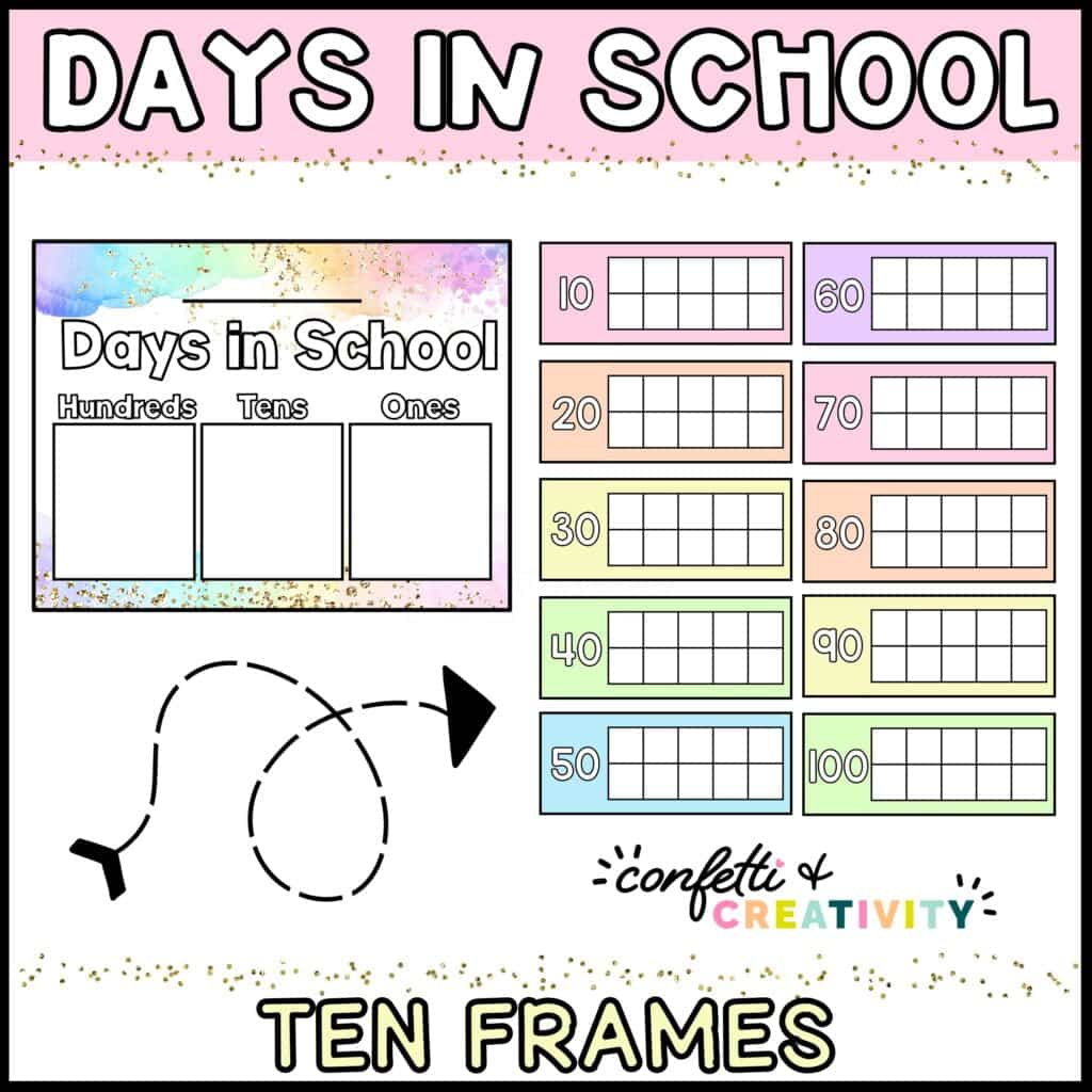 Shows the entire days in school tally