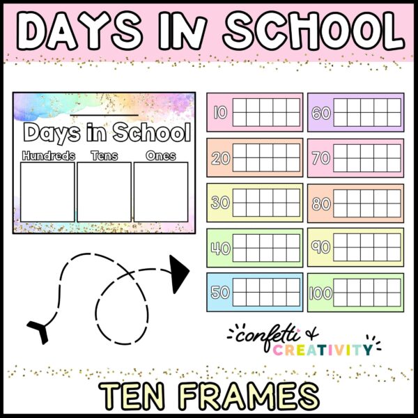 Shows the entire days in school tally