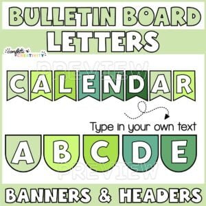 Plant Bulletin Board Letters | Editable Headers