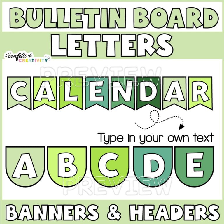Shows "Calendar" as an example header on a stock photo bulletin board
