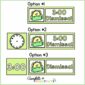 Shows 3 different options for setting up the visual schedule cards. Some include clocks, others include the analog time cards
