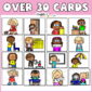 Shows 16 example visual job cards with the text "30 cards" at the top of the image