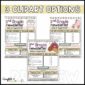 Shows 3 different clipart options available at the header of the newsletters