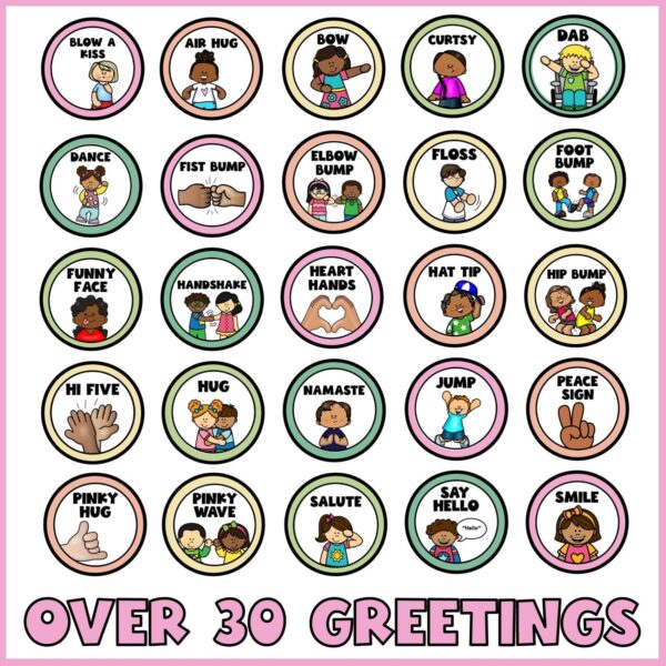Retro Greeting Signs - Example Cards Shows 25 cards with the text "Over 30 cards" at the bottom of the image