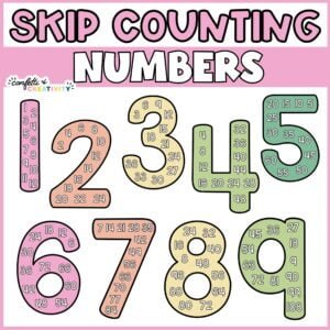 Retro Skip Counting Numbers