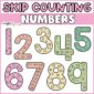 Shows skip counting numbers 1 through 9