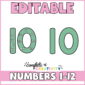 Shows both two versions of the number 10. One has the skip counting numbers on them, the second is blank without any numbers