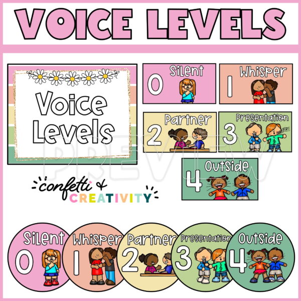 Shows the entire voice level collection set up