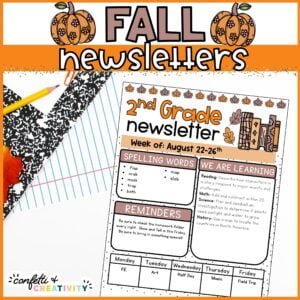 Fall Newsletter Templates and Calendar