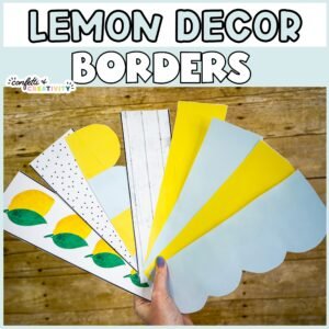 Lemon Bulletin Board Borders