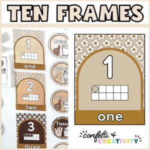 Neutral Ten Frame Numbers