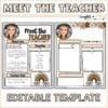 Neutral Meet the Teacher Template