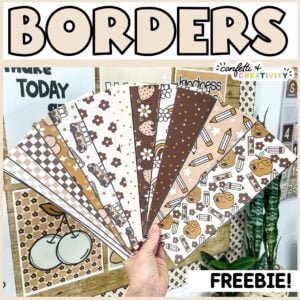 Neutral Bulletin Board Borders FREEBIE