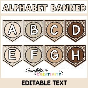 Neutral Alphabet Banner