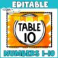 Shows an example - table 10 0 with orange watercolor background