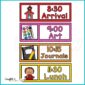 Shows an example of what the visual schedule looks like with the clipart