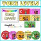Shows the voice level cards side by side