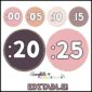 Shows clock labels from :00 to :25