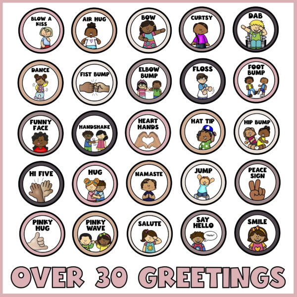 Neutral Morning Greeting Signs - Example Greetings Shows many of the example morning greetings