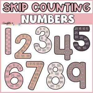 Boho Neutral Skip Counting Numbers